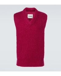 Jil Sander - Mohair And Wool Sweater Vest - Lyst