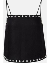 STAUD - Kirra Linen-Blend Tank Top - Lyst
