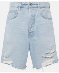 Citizens of Humanity - Ayla Distressed Denim Shorts - Lyst