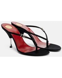 Saint Laurent - Sandalen Jerry Aus Satin - Lyst