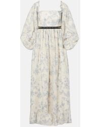 Agua Bendita - Abito Lungo Alheli Con Stampa - Lyst