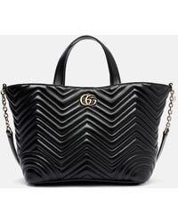 Gucci - Tote Bag Gg Marmont Small Aus Leder - Lyst