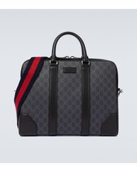 Gucci - GG Black Briefcase - Lyst
