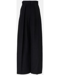 KHAITE - Maris High-Rise Wide-Leg Pants - Lyst