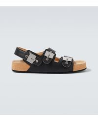 Balenciaga - X Scholl Leather Sandals - Lyst