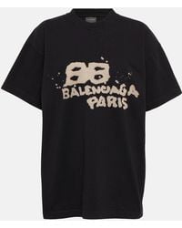 Balenciaga - Camiseta Hand Drawn BB Icon - Lyst