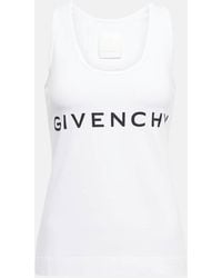 Givenchy - T-shirt in misto cotone con logo - Lyst