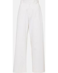 The Row - Perseo Cotton And Silk Wide-leg Pants - Lyst