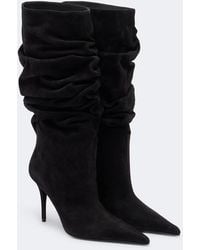 AMINA MUADDI - Anok Suede Mid-Calf Boots - Lyst