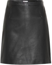 RED Valentino Mini-jupe en cuir - Noir