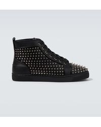 Christian Louboutin - High-Top Sneakers Louis Spikes Aus Leder - Lyst