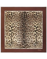 Dolce & Gabbana - Leopard-Print Silk Scarf - Lyst