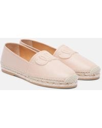 Chloé - Isla Logo Leather Espadrilles - Lyst
