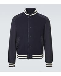 Moncler - Ribbed-Knit Technical Varsity Jacket - Lyst