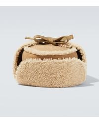 Visvim - Open Car Shearling And Cotton Hat - Lyst