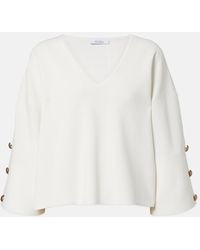 Max Mara - Embellished Crepe Top - Lyst