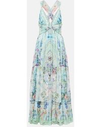 CAMILLA - Crystal-Embellished Silk Maxi Dress - Lyst