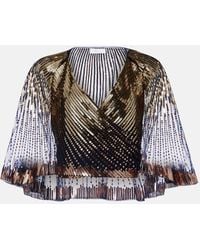 Rabanne - Sequined Crop Top - Lyst