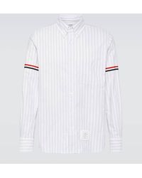 Thom Browne - Camisa de algodon a rayas - Lyst
