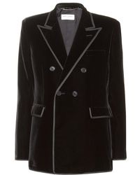Saint Laurent Blazer in velluto - Nero