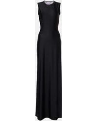 Marine Serre - Vestido Largo De Jersey Drapeado - Lyst