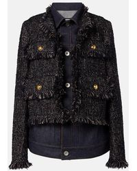Sacai - Wool-Blend And Cotton Jacket - Lyst