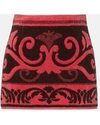 Valentino - Cotton Terry Jacquard Miniskirt - Lyst