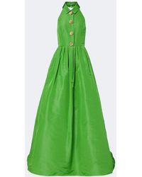 Carolina Herrera - Embellished Pleated Silk Gown - Lyst