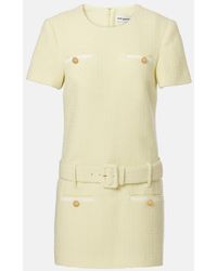 Self-Portrait - Belted Boucle Minidress - Lyst
