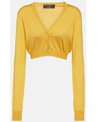 Dolce & Gabbana - Cropped Silk Cardigan - Lyst
