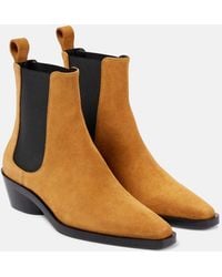 Proenza Schouler - Ankle Boots Bronco Aus Veloursleder - Lyst