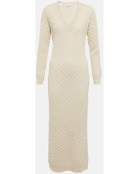 Brunello Cucinelli - Wool, Cashmere, And Silk Maxi Dress - Lyst