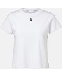 McQueen - T-Shirt With Embroidery Skull - Lyst
