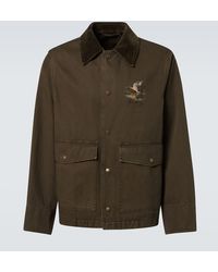 Burberry - Feldjacke Aus Baumwoll-Twill Mit Cord - Lyst