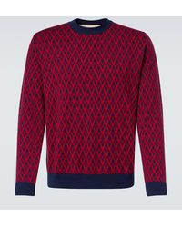 Valentino - Toute La V Virgin Wool Jacquard Sweater - Lyst