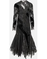 Zimmermann - Vestido De Fiesta Eden De Lino Y Seda Con Encaje - Lyst