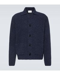 Ami Paris - Ribbed-knit Virgin Wool Cardigan - Lyst