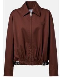 Loewe - Chaqueta De Sarga De Algodon Y Seda Con Cinturon - Lyst