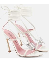 Blumarine - Butterfly 105 Leather Sandals - Lyst
