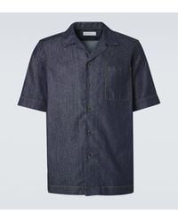 Dries Van Noten - Cotton Denim Bowling Shirt - Lyst