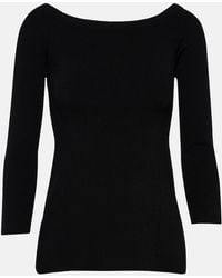 Veronica Beard - Off-Shoulder-Pullover Derick Aus Rippstrick - Lyst