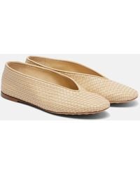 Bottega Veneta - Rosa Intrecciato Leather Ballet Flats - Lyst