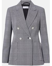 Max Mara - Prince Of Wales Check Virgin Wool Blazer - Lyst