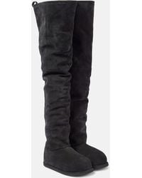 AMINA MUADDI - Overknee-Stiefel Heidi 15 Aus Veloursleder - Lyst