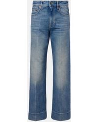 Valentino - Faded Wide-Leg Jeans - Lyst