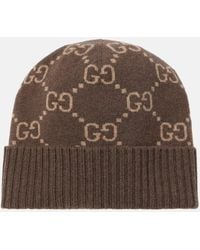Gucci - Gorro De Cachemir Con Gg En Jacquard - Lyst