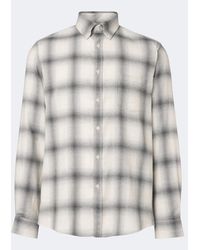 Sunspel - Checked Cotton Flannel Shirt - Lyst