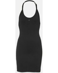 Courreges - Ribbed-Knit Cotton-Blend Jersey Minidress - Lyst
