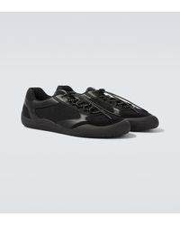 Prada - Speedrock Leather-Trimmed Sneakers - Lyst