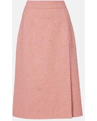 Dolce & Gabbana - Cotton-Blend Tweed Midi Skirt - Lyst